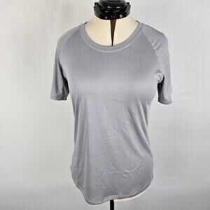 Dibaolong Sports T-Shirt Women's L Gray UPF 50 Short Sleeves Round Neckline NWT